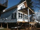 new construction on the Northeast River, Maryland with spray foam insulation.