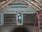 saving a historic log cabin structure in Berks County PA with polyurethane spray foam insulation